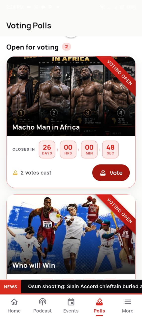 Radio app &mdash; Live polls, voted in-app