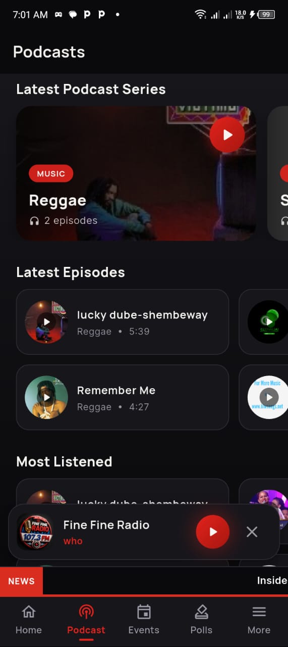 Radio app &mdash; Podcasts & most listened