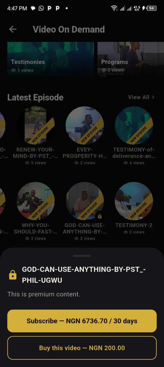 TV app &mdash; Video on demand & premium unlock